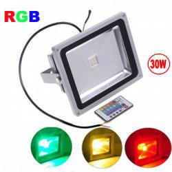 RGB Color Changing LED Flood Light Lamp 30W AC 85-265V Outdoor Waterproof IP65 Lighting 30 Watts Wall Wash Project Lamp Floodlights 4pcs/lot