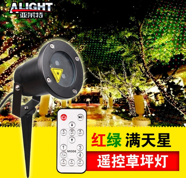 laser outdoor lights Dynamic remote control Laser Firefly Stage Lights Landscape Red Green Projector Christmas Garden Sky Star Lawn Lamps