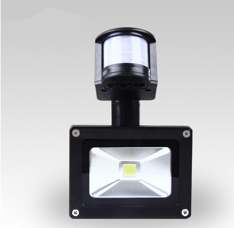 Hot Sale! Free Shipping 10W PIR Motion detective Sensor LED Flood light Outdoor Black Floodlight 85V-265V Free Shipping