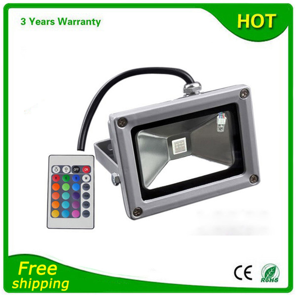 10W LED Flood Light RGB LED Floodlight Bridgelux Chip 85-265V Warranty 3 Years CE RoHS Free Shipping