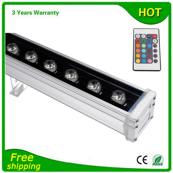 5PCS Warranty 3 Years Outdoor Color Change RGB LED Wall Washer Remote 18W LED Floodlight Flood Lights Lamp