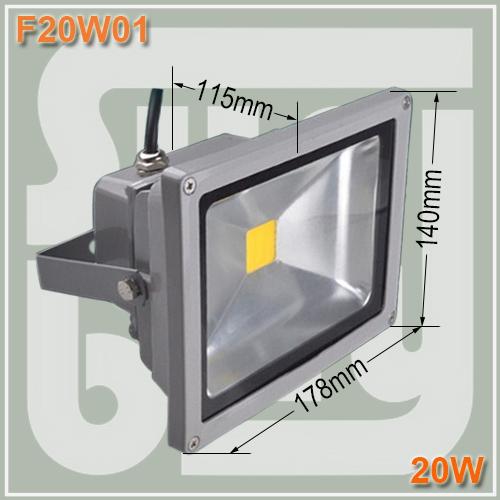 Free shipping 20W LED Flood Light Projection Lamp Landscape Outdoor Floodlight Pure/Warm/Cool White 85-265V