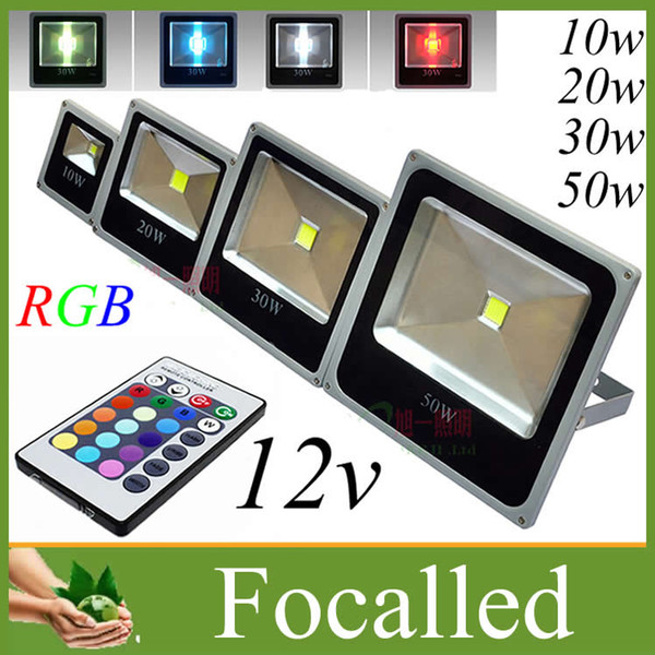 Ultra thin Rgb 10W 20w 30w 50w Led Floodlights Waterproof IP66 LED Light Outdoor Flood Light Wall lamp 90-260v AC/DC 12V CE SAA UL