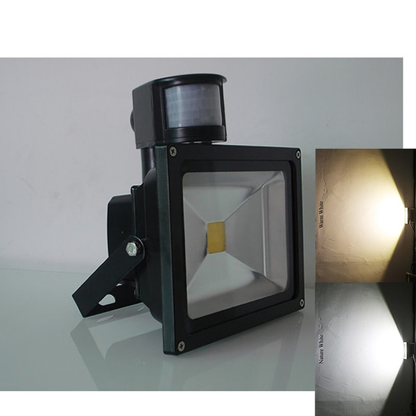 LED Outdoor Lighting Floodlights 10W 20W 30W 50W 5000lm PIR Motion Sensor Security LED Flood Light IP65 12V