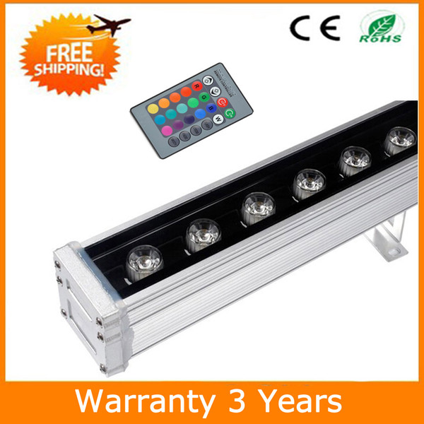 18W LED Wall Washer RGB Remote LED Flood Light Lighting Color Change LED Floodlight 8PCS 3 Years Warranty CE RoHS Free Shipping