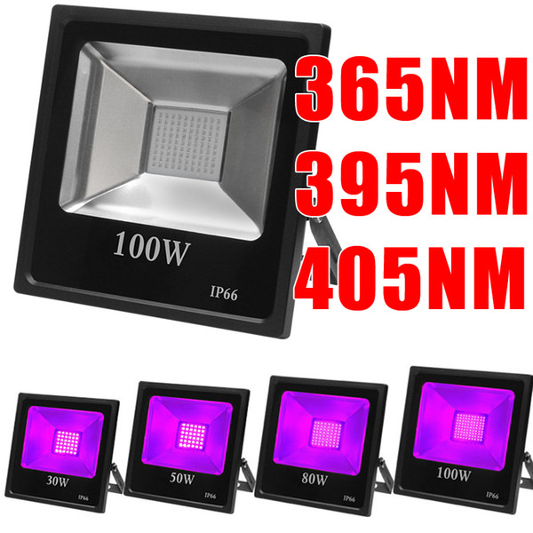 SMD Ultraviolet Flood Light, High Power UV LED BlackLights with Plug, IP66 Outdoor Waterproof, 365nm for Fluorescent Poster Glow in The Dark