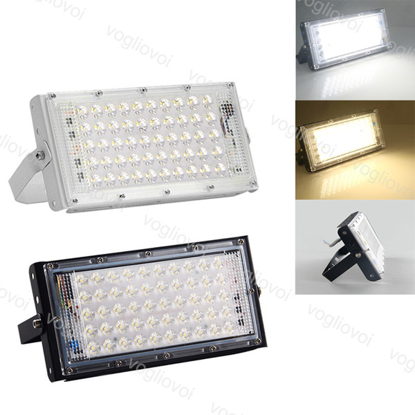 LED Flood Light 50W 220V 240V Floodlight street IP65 Waterproof Outdoor Wall Reflector Lighting Garden Square Spotlightled DHL