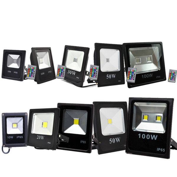 stadium flood lights 10W 20W 30W 50W 100W RGB led landscape lighting IP65 Waterproof Led Flood Light RGB AC 85-265V