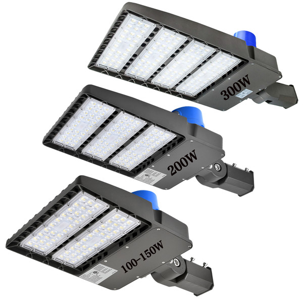 5Pack-100W 200W 300W LED Parking Lot Lights- 5700K LED Street Lights Shoebox Pole Lights, Waterproof Super Bright LED Parking lot Lighting