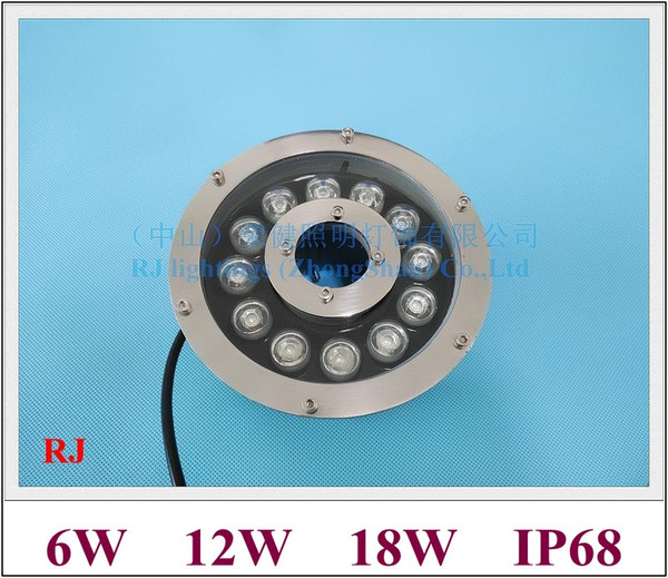 LED underwater light swimming pool light fountain light 2017 new style LED under water lamp 6W 9W 12W 18W IP68 12V