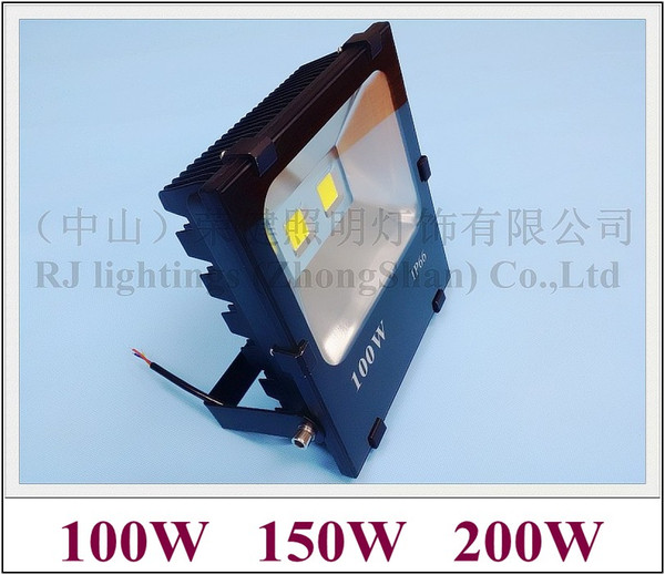 new radiator LED flood light floodlight 100W (2*50W) / 150W (3*50W) / 200W (4*50W) COB AC85-265V IP65 waterproof CE aluminum