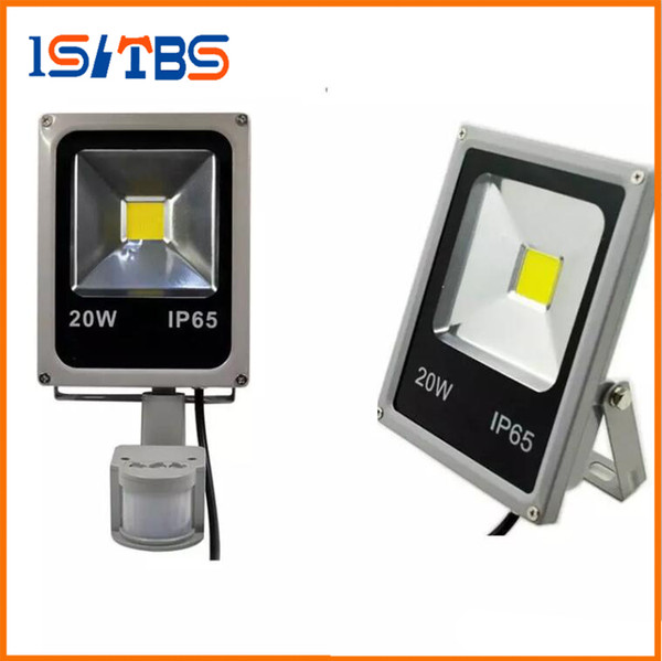 LED Flood Lights With Sensor 10W 20W 30W 50W Motion Sensor Floodlights Pir Induction Reflector Outdoor Spotlights