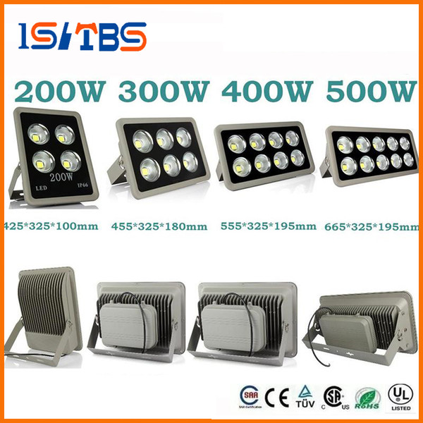 Led Floodlight 85-265V 200W 300W 400W 500W led Outdoor COB LED Flood light lamp waterproof Tunnel lights street lighting