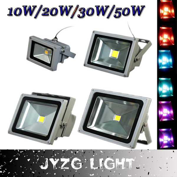 Floodlights 10W 20W 30W 50W High Quality IP65 Waterproof AC85-265V RGB White/Warm White LED FloodLight Outdoor Garden Lamps Wholesale