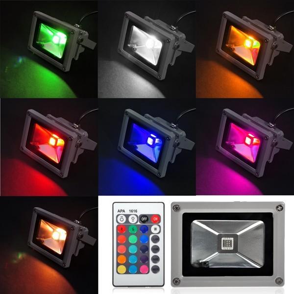 10W/20W/30W/50W/100W/150W/200W IP66 waterproof RGB flood light building light with remote control