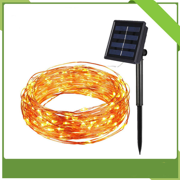 Hot-selling 10 m 100 light solar copper wire lamp string courtyard waterproof lamp string Festival waterproof lamp string