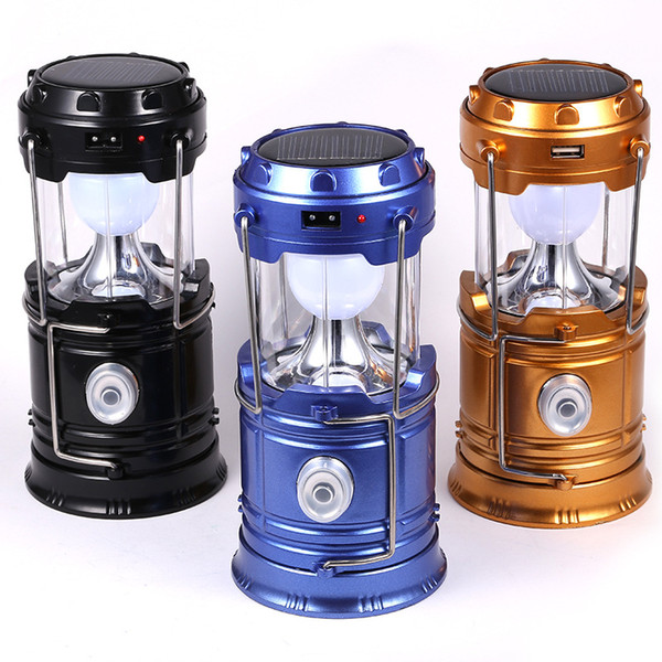 IN stock Solar lamps new Style Portable Outdoor LED Camping Lantern Solar lights Collapsible Lights Outdoor Camping Hiking Super Bright lamp