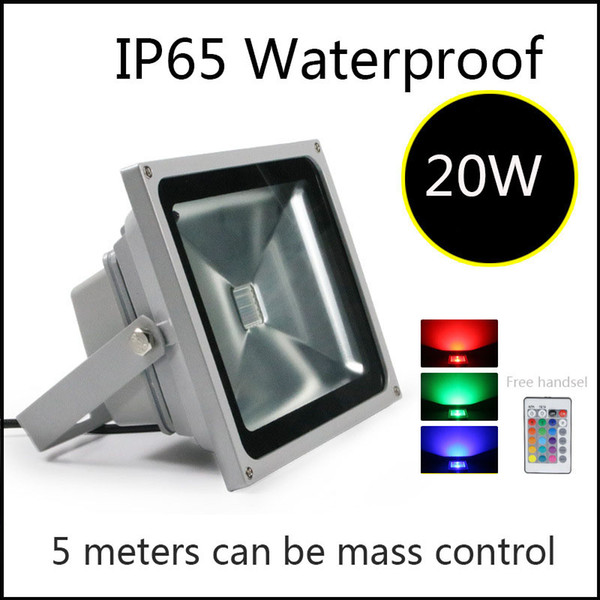 high brightness thick aluminum 20W RGB led flood light IP65 Waterproof multi color led flood lamp outdoor lightin garden rgb led floodlights