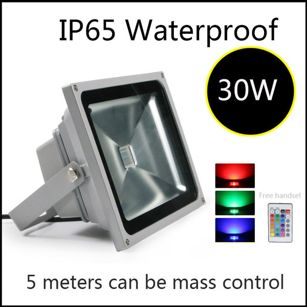 Good Heat dissipation RGB led flood light 30W AC85-265V IP65 Waterproof multi color led flood light, outdoor lighting rgb led floodlights