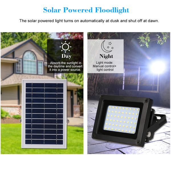 Solar Lights 54PCS LED Wireless IP65 Waterproof 6V 6W Solar Lights Built-in 4000mAh Lithium Battery for Garden Pathway Driveway