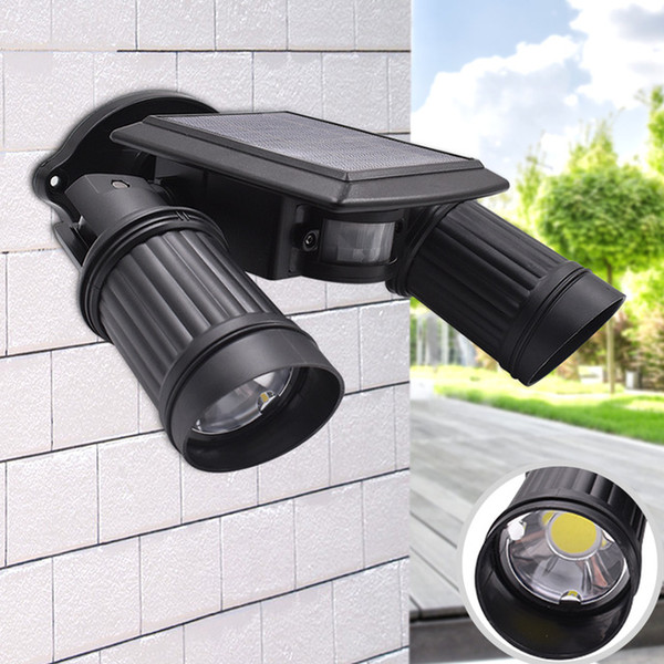 10W Solar Light COB led Bead Double Head Adjustable Lamp Security Lighting Spotlight For Outdoor Garden Yard Wall Waterproof