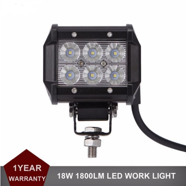 1 Pair LED 18W 4'' IP67 Waterproof Flood Led Working Lights 12V 24V for Audi Mazda Jeep Trucks Lighting