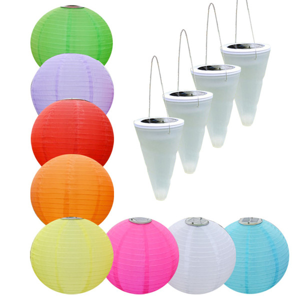 Sloar Lights IP55 Seven colors Lantern White RGB Colourful Automatic Light LED Solar Light lantern lamps chandeliers