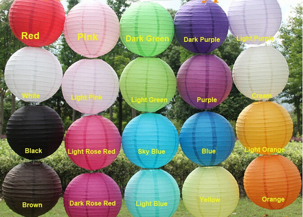 Free Shipping 10pcs/lot 12''(30cm) Mutil Colors Chinese Paper Lantern Event Party Bars Festival Decoration 20 colors wedding lantern