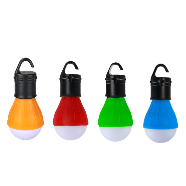 Mini Portable Lantern Tent Light LED Bulb Light Emergency Lamp Waterproof Hanging Hook Flashlight For Camping 4 Colors