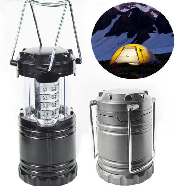 LED camping lamp outdoor collapsible lantern emergency Flashlights Portable Black Collapsible For Hiking Camping Halloween Christmas LLFA