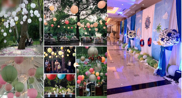 14 inch 35cm Round Chinese Paper Lantern for Birthday Wedding Party Decoration gift craft DIY