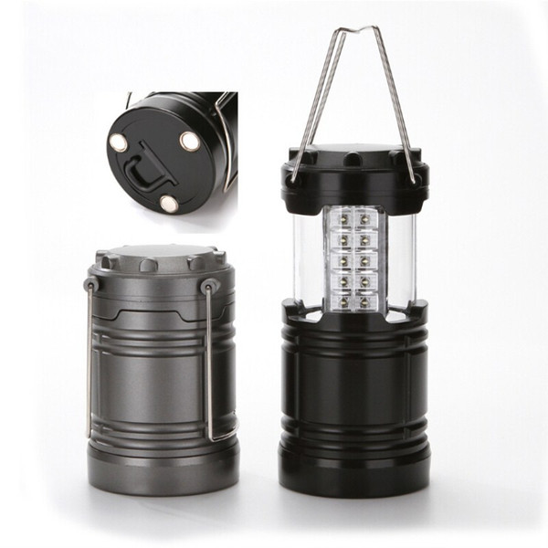 LED camping lamp outdoor collapsible lantern emergency Flashlights Portable Black Collapsible For Hiking Camping Halloween Christmas