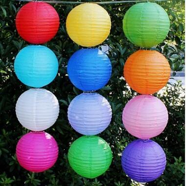 Paper Chinese Lanterns 500 Pcs 10 inch 25 cm Round Paper Lanterns Wedding Decorations Hang Chinese Lanterns Lamp DIY Party Deco