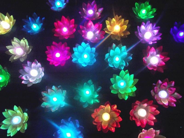 Flying lantern 100PCS wishing lanterns Chinese Floating Garden Water/Pond Artificial lotus flower lamp Wishing Christmas Party Lamp