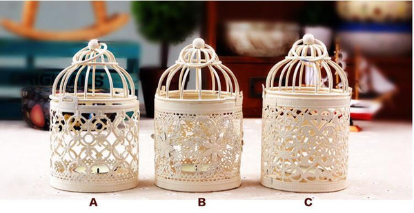 Home Decoration Hollow Holder Tealight Candlestick Hanging Lantern Bird Cage Vintage Christmas/Fairy Wedding/Party Decoration