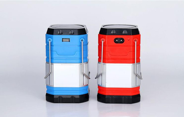 Solar LED Camping Light Rechargeable with USB foldable camping light UltraBright LED Portable Lantern Lamp in Outdoor Lighting