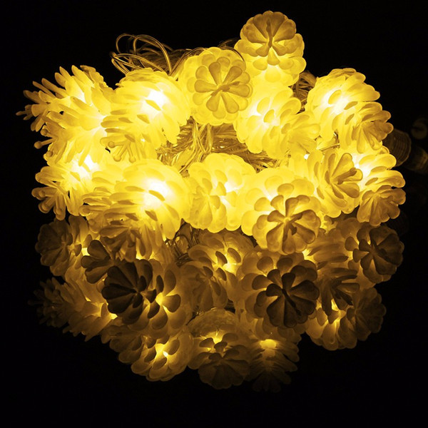 Mising 20LED String Light 5M Pine Cone LED Fairy String Light Waterproof Christmas Outdoor Garden Lamp Decor 110V/220V