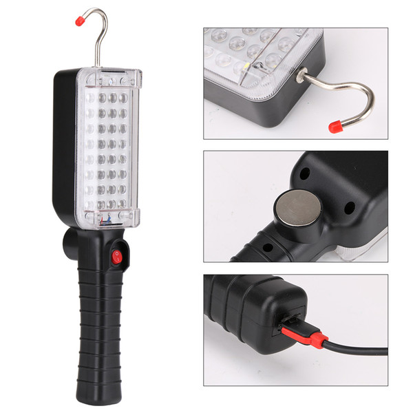 34 LEDs Portable Lantern Work Inspection Flashlight USB charging led lights With Magnet and Clip For Emergency Camping Car Repairing