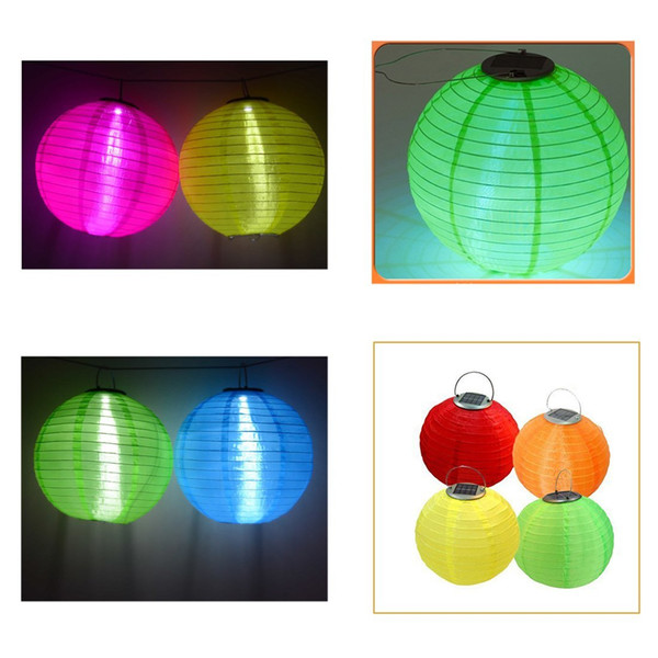 30CM Waterproof Solar Lanterns Solar Outdoor Gardern Hanging Lights LED Holiday Light Hanging Lanterns Christmas Light Chinese Lanterns