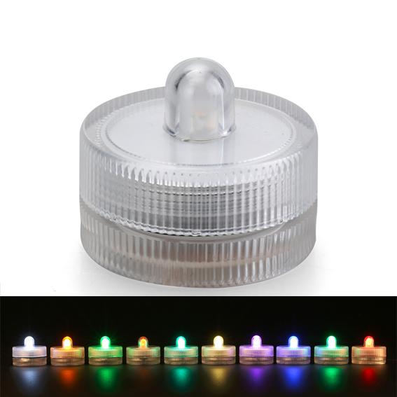 100Set 10pcs/lot Beautiful Romantic Waterproof Submersible LED Tea Light Holiday Birthday Wedding Decoration Multicolor Led Candle Light