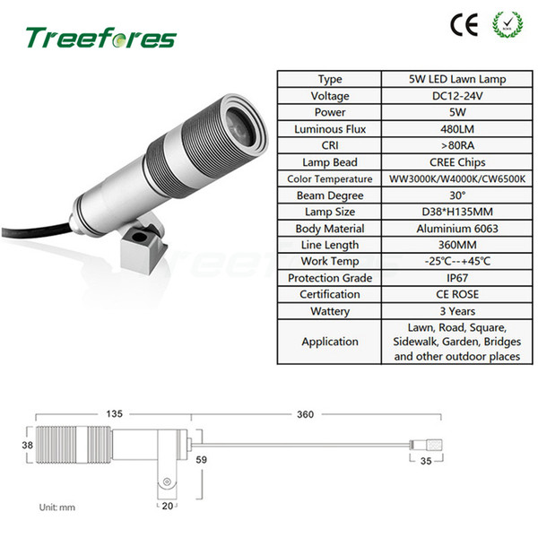 DC12-24V 5W Waterproof IP67 LED Lawn Lamps Park Walkway Square Lighting Lamp Outdoor Stage Plaza Spotlights CE Rose