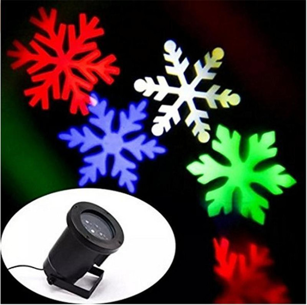 2016 Christmas Moving Sparkling LED Snowflake Landscape Laser Projector Wall Lamp Xmas Light White Snow Sparkling Landscape Projector Lights