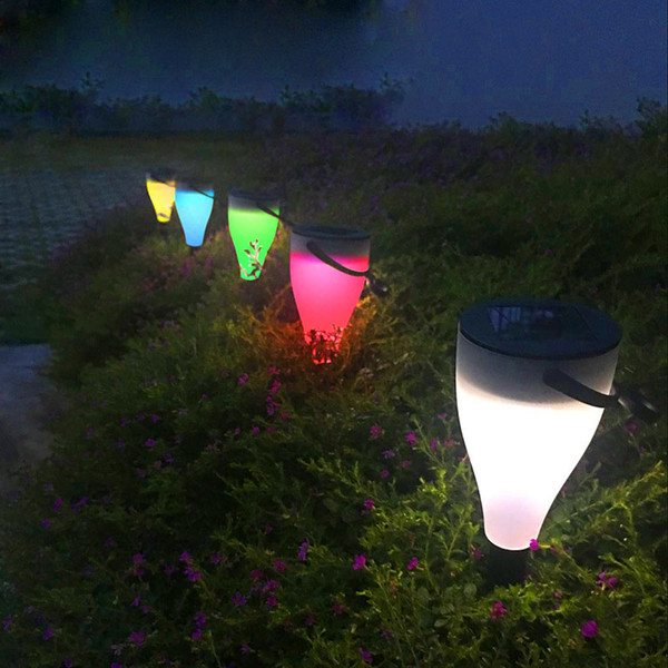 Lawn Lamp LED 7 Color Change Outdoor Solar Lawn Light for Garden Yard Decor Waterproof Landscape Lighting