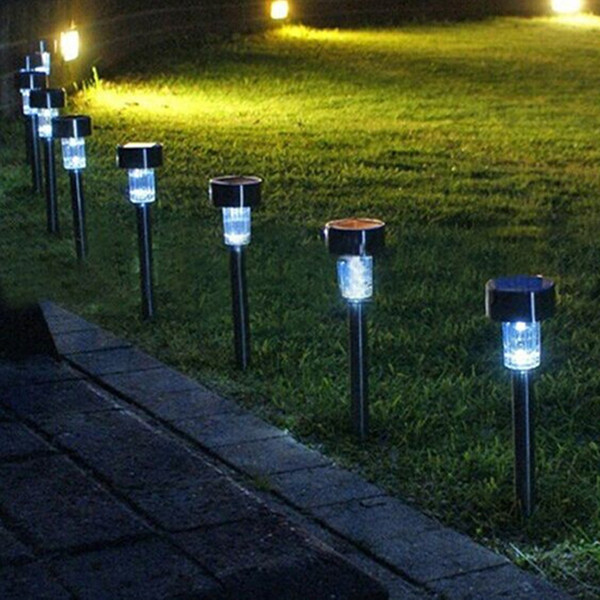 hot sale 1 pc Stainless steel Solar lawn light for garden decorative 100% solar power Outdoor solar lamp luminaria