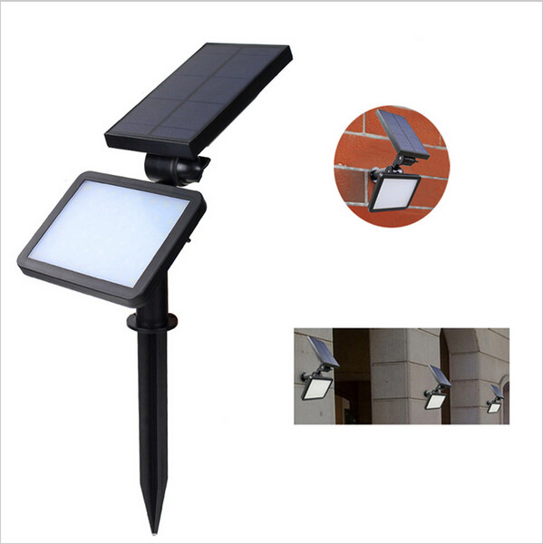 New Arrival LED Lawn Lamp Outdoor Solar Power 48 LEDs Wall Spotlight Garden Street Lamp Landscape Spot Lights