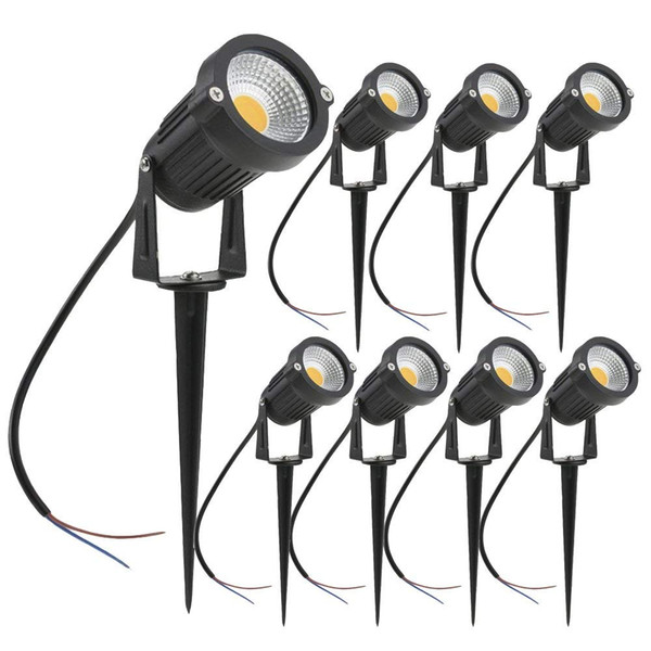 5W LED Landscape Lights 12V 24V Waterproof Garden Pathway Lights Warm White Walls Trees Flags Outdoor Spotlights with Spike Stand