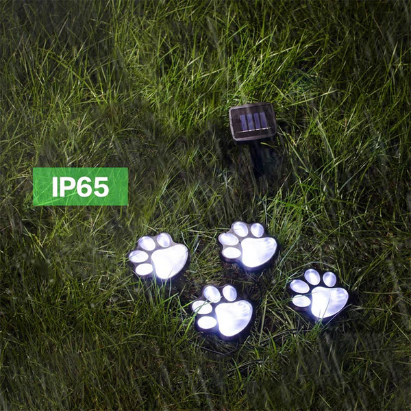 BRELONG Solar Waterproof Paw Print Light Pet Trail Light Outdoor Lawn Light Landscape Lamp