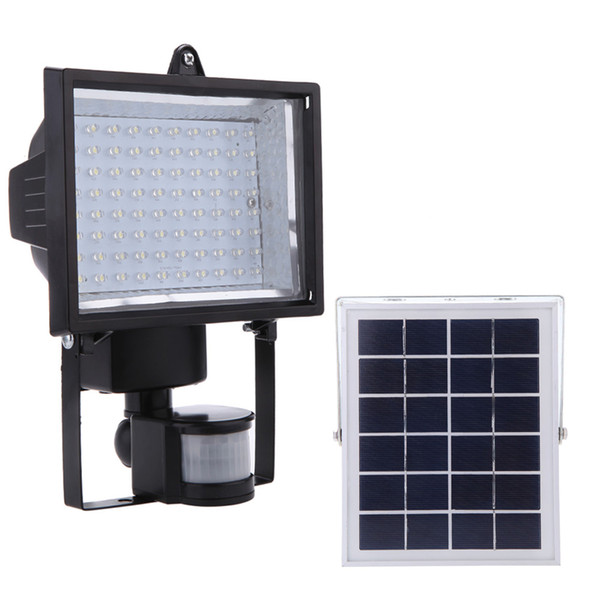 80LEDs Solar Panel PIR Body Human Motion & Light Sensor Landscape Lamp Security Spotlight for Lawn Garden Pool Pond Road Pathway