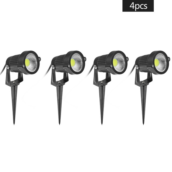 4 Pcs 12V COB Garden Lawn Lamp 5W COB Waterproof LED Flood Spot Light Lawn Lamp Garden Wall Yard Path Light Landscape