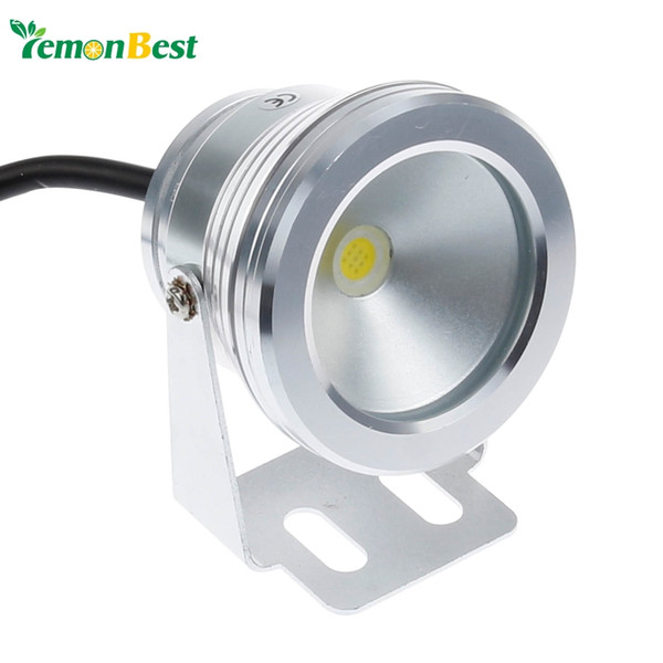 Wholesale- 10W 12V LED Underwater Light RGB Warm White Cold White Waterproof IP68 Fountain Pool Lamp Lawn Lamp Silver Color for Outdoor